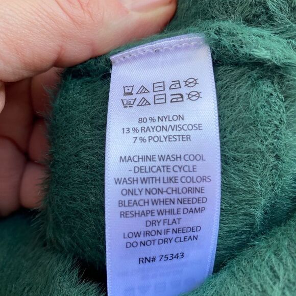 BAILEY 44 Gorgeous Green mock Neck Sweater cropped soft Luxurious Texture sz XS - Picture 10 of 16